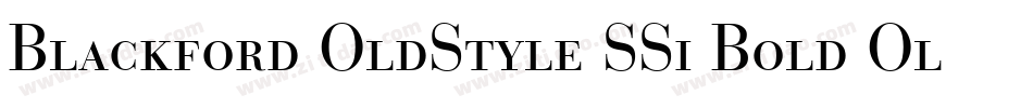 Blackford OldStyle SSi Bold Old Style Figures字体转换